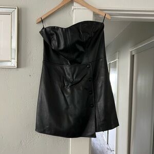 Zara faux leather romper